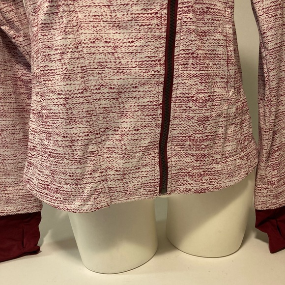 Mondetta Burgundy White Polyester Windbreaker Jacket size M - Picture 3 of 13